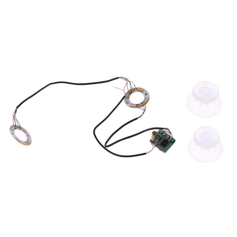 

New Analog Thumb Sticks Joystick Caps LED Light DIY For PS4 Platstation 4 Controller