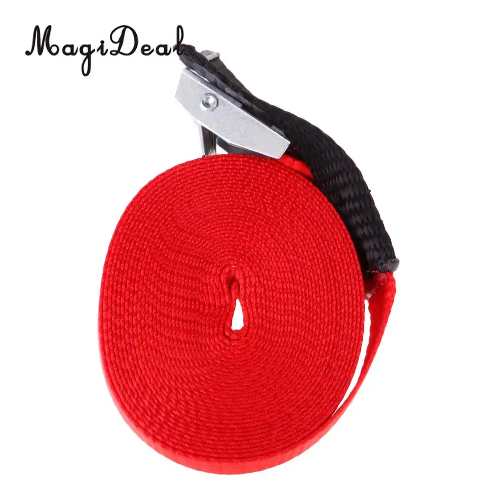MagiDeal SUP 300cm 25mm Kayak Canoe Tie Down Strap Pack Lash Belt Metal Buckle for Dinghy Surfing Rafting Surfboard Accessory