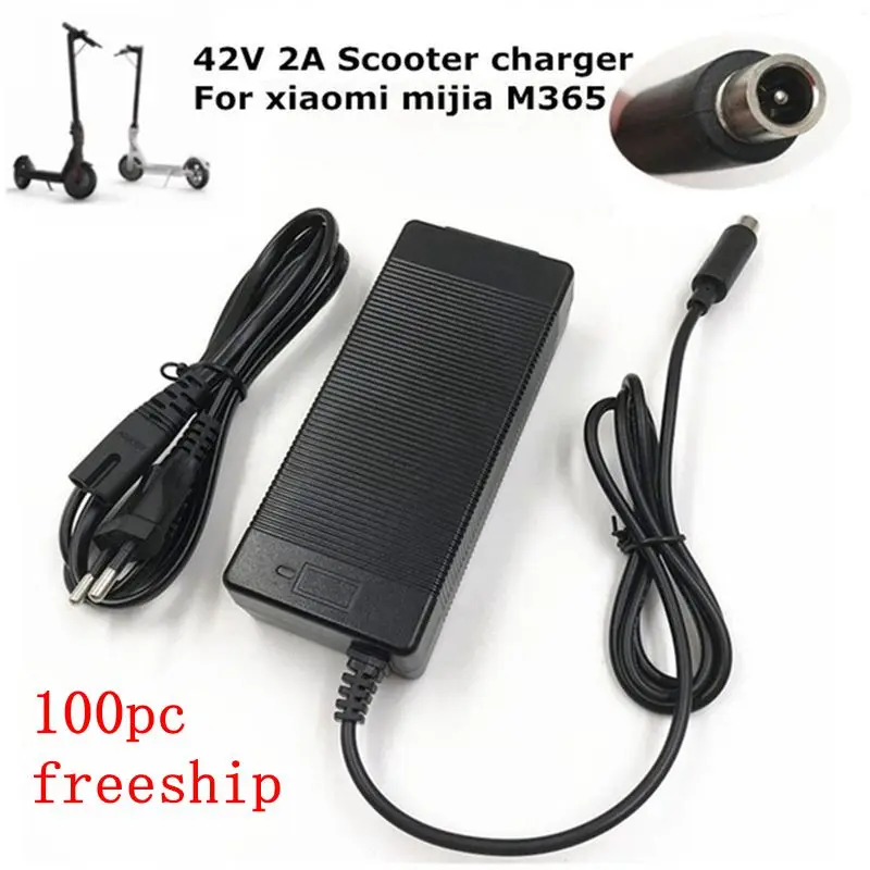 

1 pc best price 42 V 2A electric Skatebaord adapter Scooter charger for Xiaomi Mijia M365 Scooter Electric bicycle accessories
