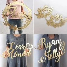 Персональное Помолвочное детское душ на день рождения, на заказ, логотип, творческое зеркало, доска, свадебные украшения