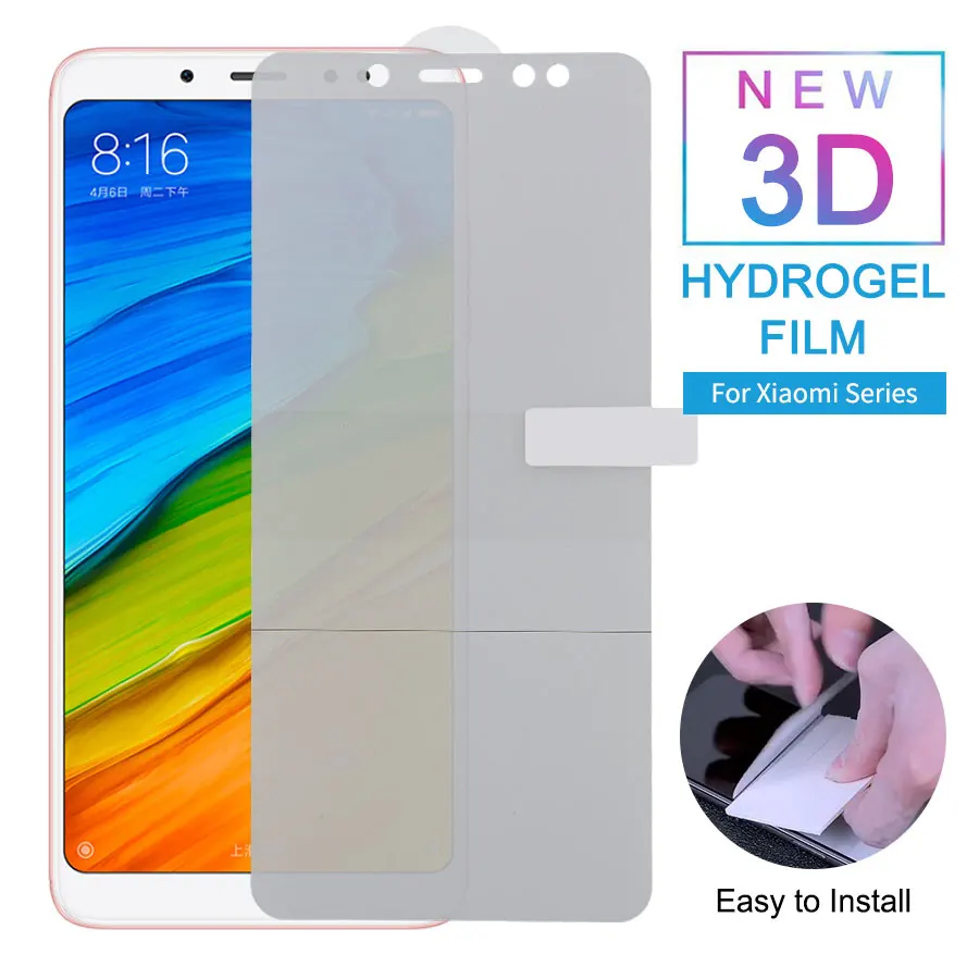

3D Full Cover Protective Hydrogel Soft Film For Xiaomi Mi Redmi Note 5 Plus 6 Pro 6A Screen Protector Film Sticker Silicone