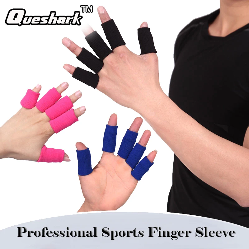 

10Pcs/set Basketball Volleyball Finger Sleeve Guard Protection Finger Support Wrap Bands Fitness Gym Thumb Protector Fingerstall