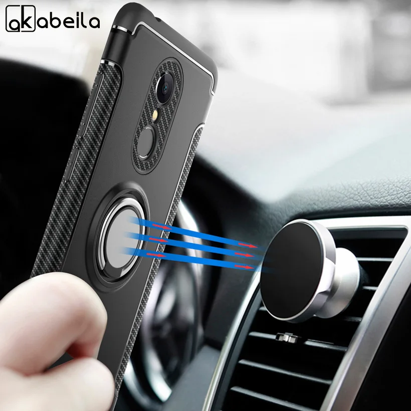 

AKABEILA Case For Xiaomi Redmi 5 Plus Case Matte Protector For Xiaomi Redmi 5 Case Finger Ring Car Magnet Kicksatnd Cover