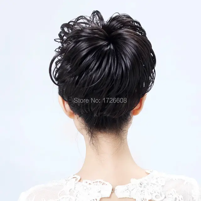 Updo Hairpieces Elastic Donunt Fake Hair Bun Fashion Bridal