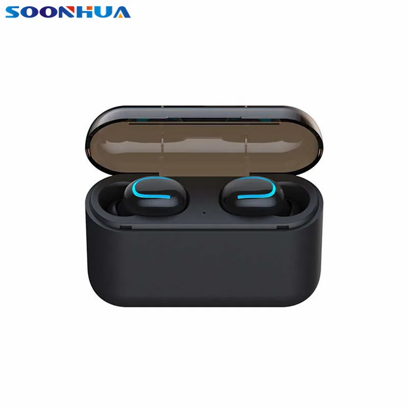 SOONHUA Портативный Беспроводной Bluetooth V5.0 EDR наушники HD стерео звук Водонепроницаемый спортивные наушники Поддержка по громкой связи Bluetooth наушники