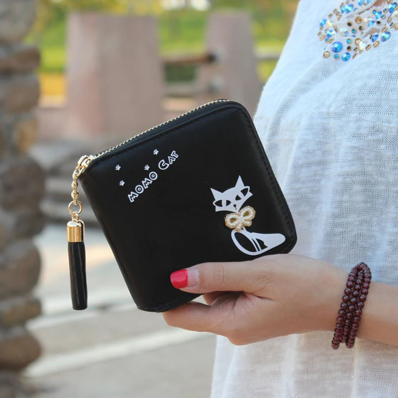 

Best Deal New Fashion Women Zipper Wallet Short Purse Cats Clutch Bag Wallet Card Holder Girlfriend's Chirstmas Gift 1PC