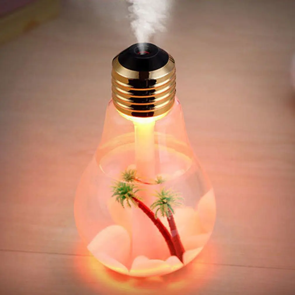 

400ML Bulb Essential Oil Diffuser Ultrasonic LED USB Port Plant Tree 3 Colors For Option Aroma Diffuser Difusores Humidifier Usb