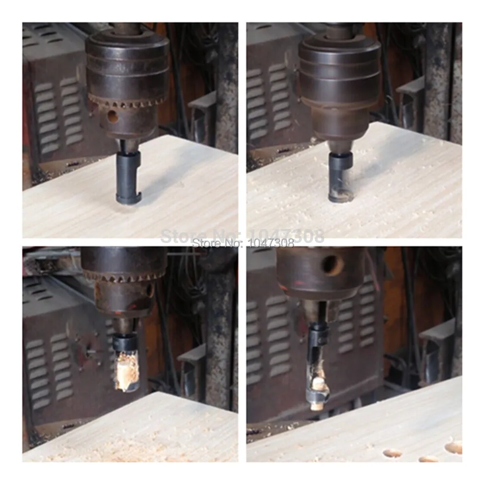 Carpentry Wood Plug Cutter Tool Drill Bit Straight  Tapered