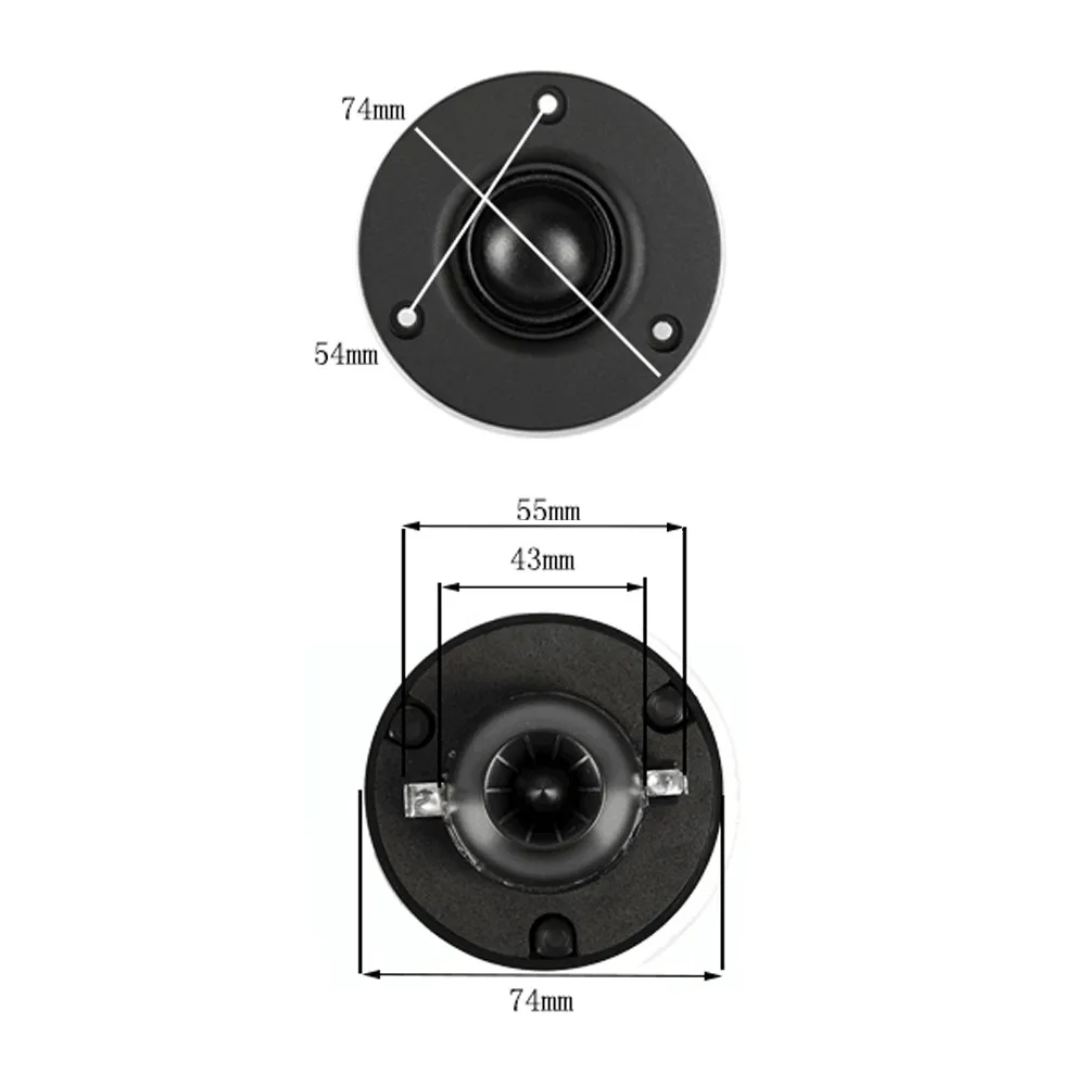 Aiyima 2 шт. 3 дюймовый звуковой динамик твитер Hifi 4Ohm 8Ohm 15 Вт шелковая пленка ВЧ динамик Неодимовый магнитный громкий динамик