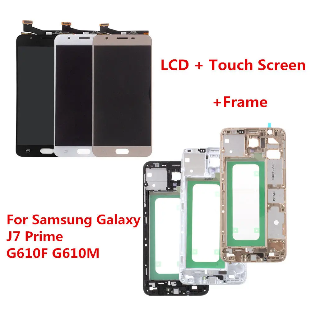 

For Samsung Galaxy J7 Prime G610 G610F G610K G610L G610S LCD Display Touch Screen Digitizer Sensor Assembly with Frame