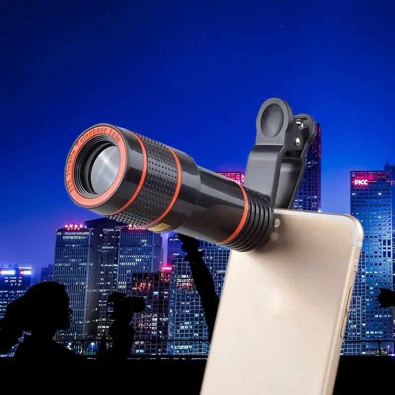 

Clip-on 12x Zoom Mobile Phone Telescope Lens HD Telescope Camera Lens For Universal Mobile Phone