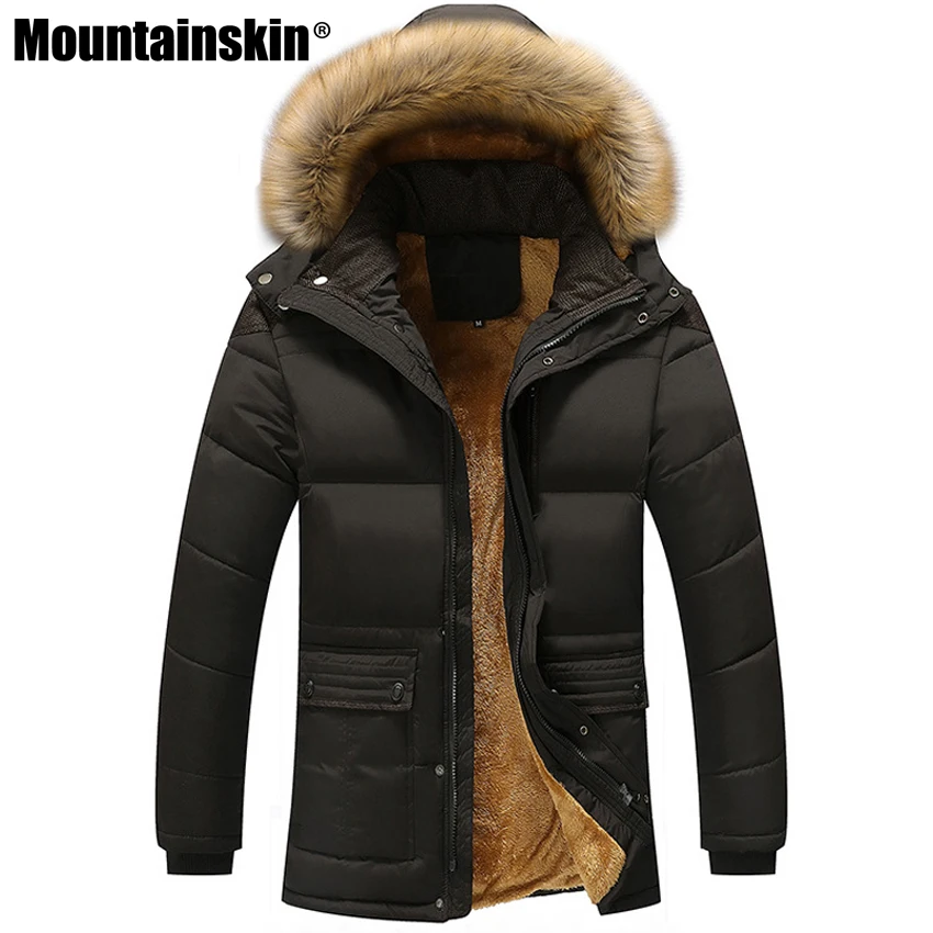 Мужская Флисовая Куртка с капюшоном Mountainskin черная Повседневная ветрозащитная
