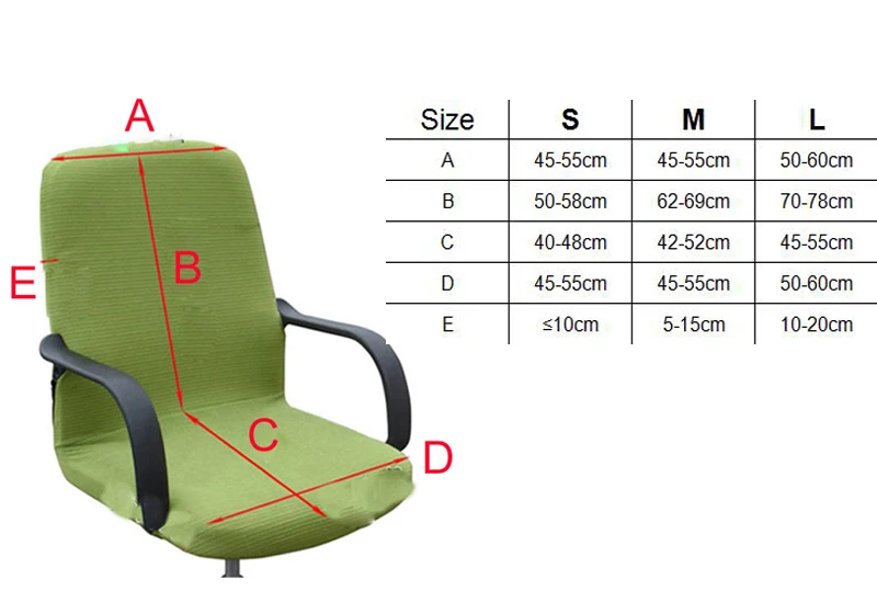 Новые эластичные офисные чехол на компьютерное кресло сбоку кресло крышка Recouvre шезлонг стрейч вращающийся Лифт чехлы для стульев