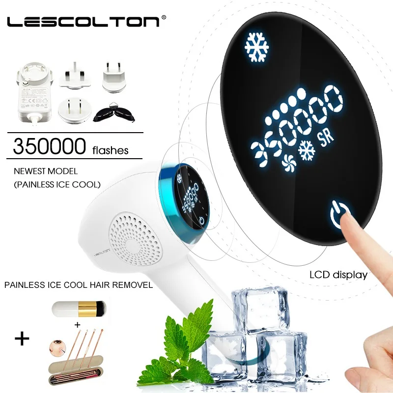 Lescolton T012C 4в1 ICECOOL IPL лазерное устройство для удаления волос перманентное Удаление волос IPL лазерный эпилятор машина для удаления подмышек