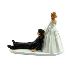 Новый Романтический Черный Жених Невеста жениться смолы фигурка Свадебные топперы на свадебный торт украшения