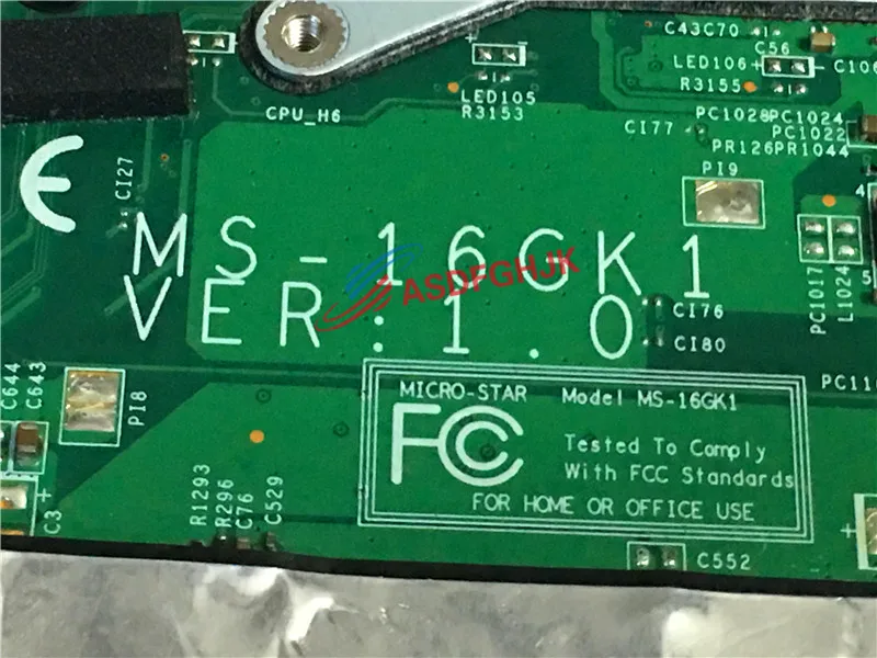 حقيقية ل MSI FX610MX اللوحة المحمول MS-16GK MS-16GK1 100% TESED موافق