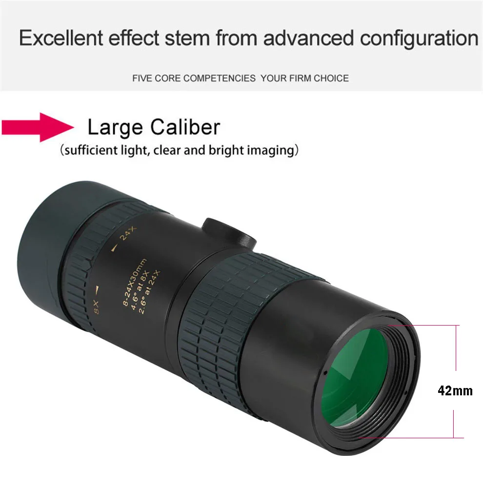 Монокуляр 8x42 охотничий BAK4 Монокуляр телескоп Кемпинг Профессиональный бинокль для наблюдения за птицами Телескопический Spyglass Catalejo