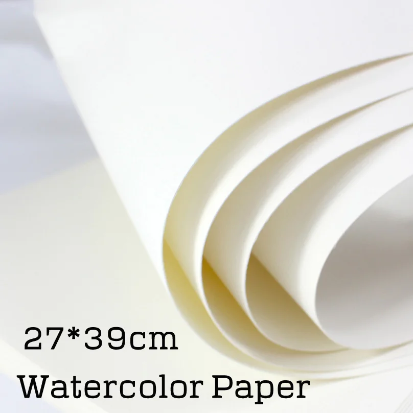 

27*39cm watercolor paper blank DIY Postcard paper hand-painted postcards white cardboard art supply set with brush