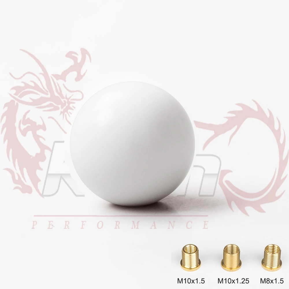 

WHITE ROUND GUMBALL SHIFT KNOB FOR HURST SHORT THROW GEAR SHIFTER SELECTOR