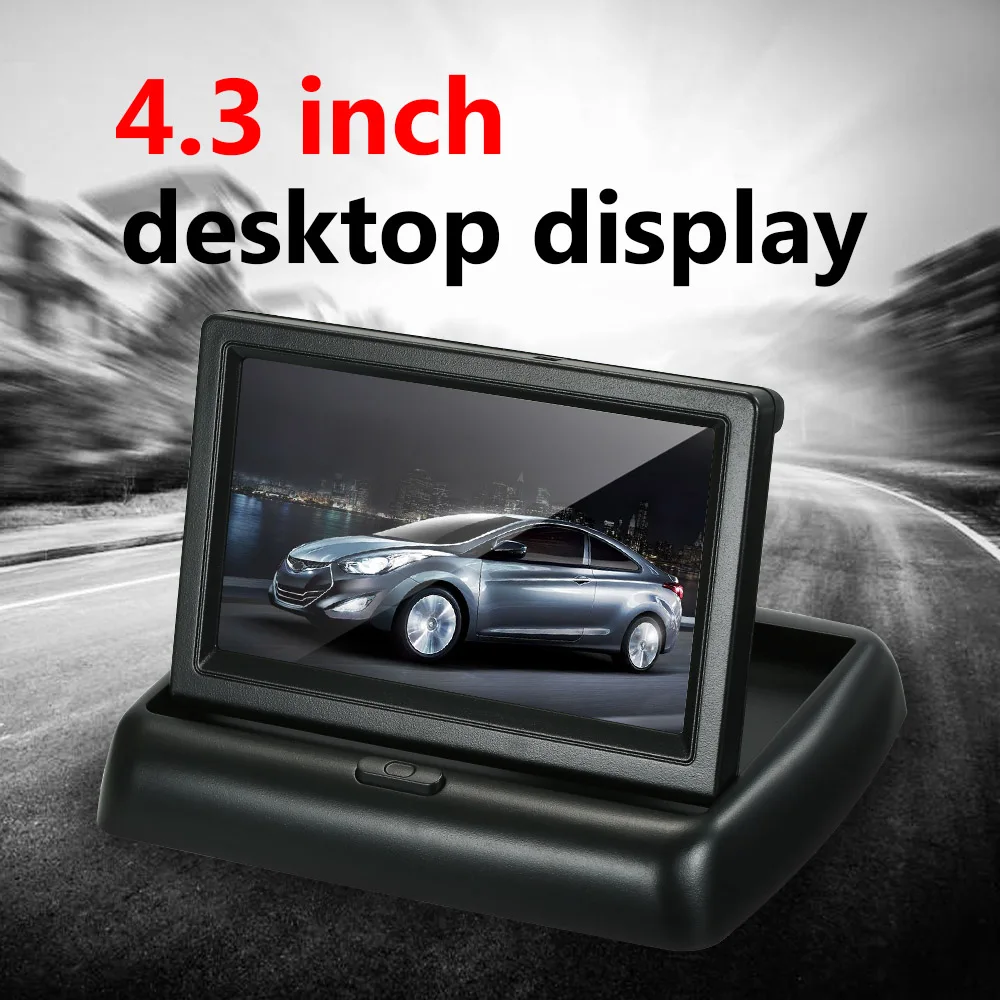 4.3 Inch TFT Color Display Foldable Car LCD Monitor Dashboard Screen
