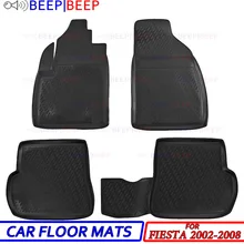 Автомобильные коврики для Ford Fiesta 2002-2008, автомобильные коврики, автомобильные коврики, пыленепроницаемые, водонепроницаемые, для стайлинга автомобиля, украшение интерьера