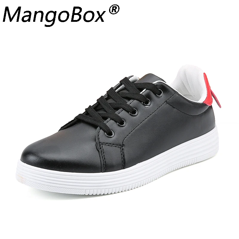 

Men's Casual Shoes Men Leather Flats Lace-Up Shoes 2018 Simple Stylish Comfortable White Black Soft Male Shoes Increase Within