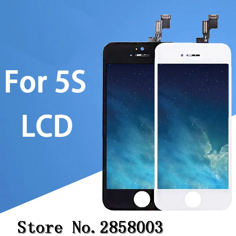 

10PCS/LOTNo Dead Pixel Pantalla Display For iphone 5 iphone 5C iphone 5S LCD Screen with Touch Digitizer Assembly Replace