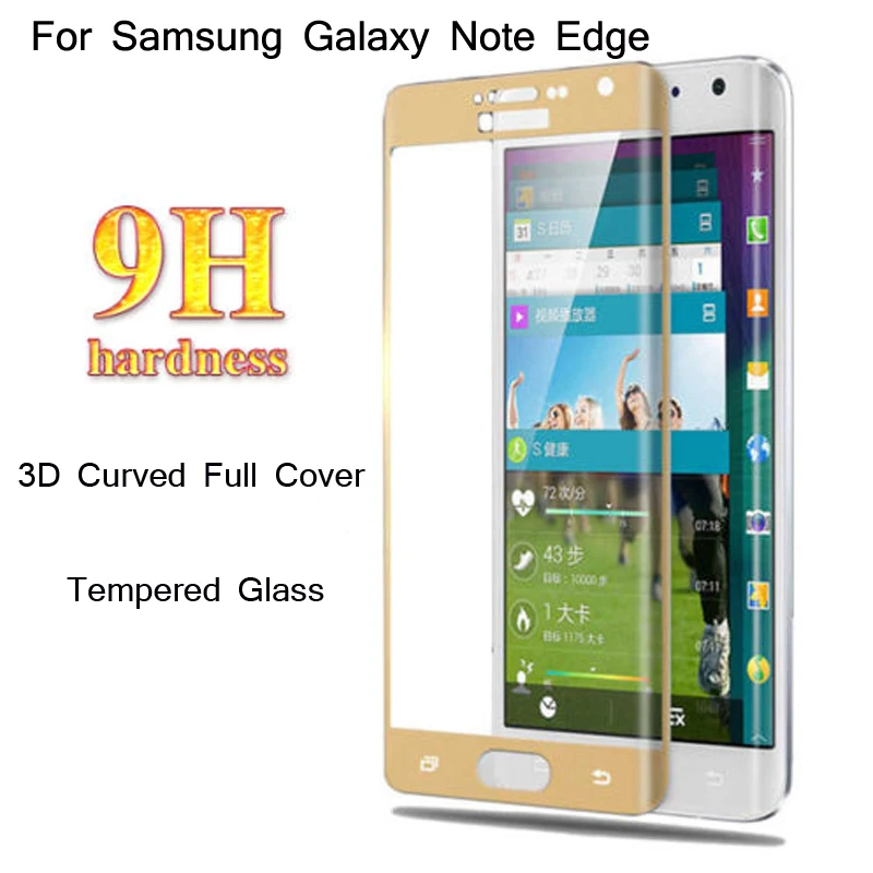 

6D Full Cover Curved Tempered Glass Screen Protector For Samsung Galaxy Note Edge N9150 9H Round Toughened Glass Protective Case