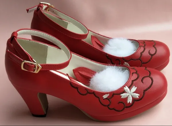 Обувь в стиле Лолиты; Японские Женские туфли-лодочки на высоком каблуке; милая стильная обувь на платформе с кроличьими ушками