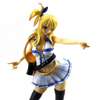

Fairy Tail Lucy Magic Guide Anime Juvenile White Skirt Lucy Heartfilia Animated Cartoon Model Toys Hobbies Action Toy