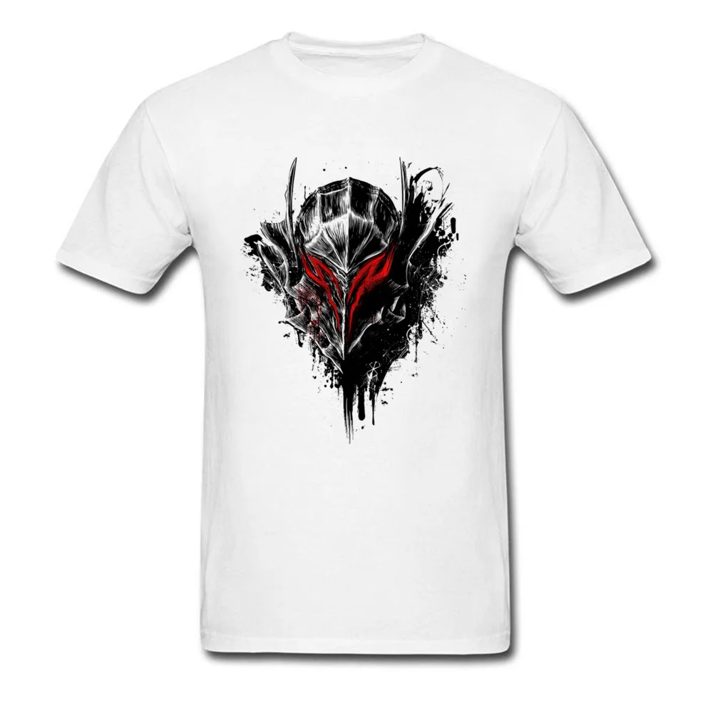 Classic black warrior 5376 Group T Shirts Round Neck All Cotton Men's Tees Short Sleeve Summer Group Tee-Shirt black warrior 5376 white