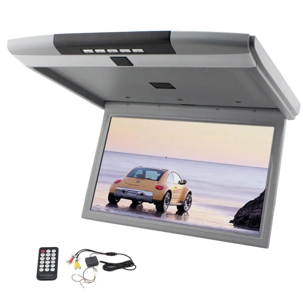 15'' Flip Down Monitor for cars Roof Mount Display with HD Digital Wide