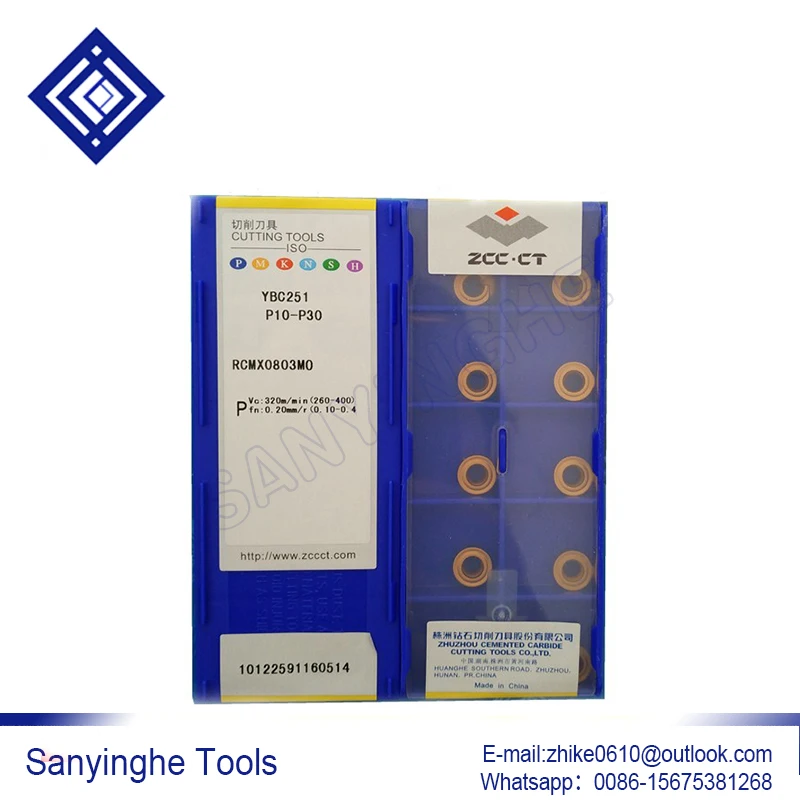 Бесплатная доставка, высокое качество sanyinghe 10 шт./лот rcmx0803mo YBC251 карбида cnc фрезерный Вставить