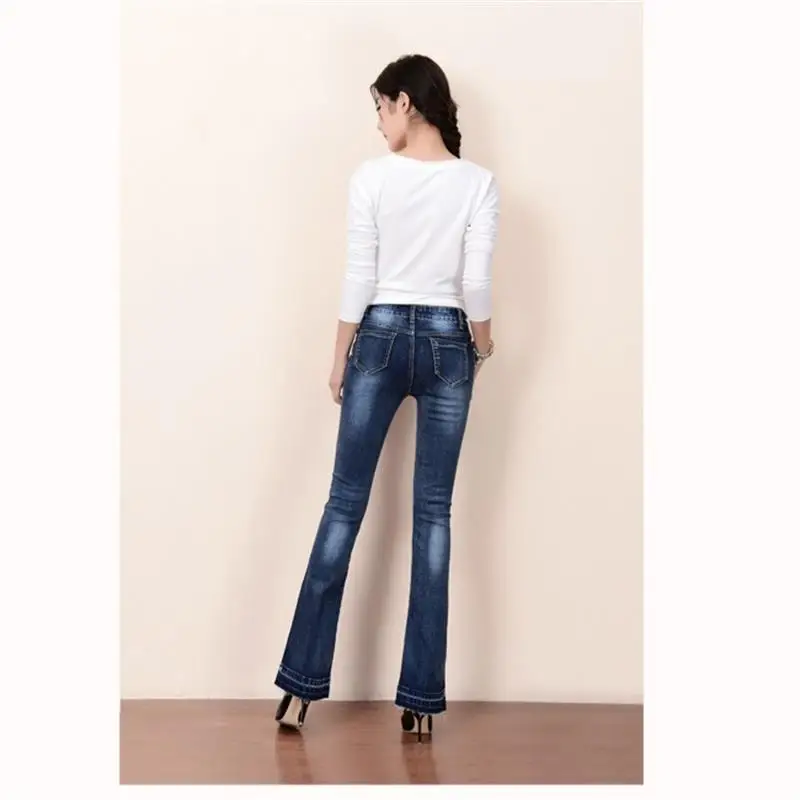 Женские весенне-осенние ботинки года, джинсы с вырезами для девочек, модные повседневные джинсовые штаны с заниженной талией