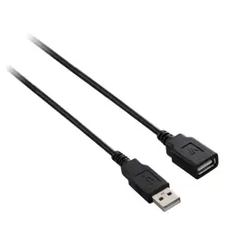 V7 USB 2,0 удлинитель USB к (m/f) 3 м black, 3 м, USB, USB, 2,0, мужской/женский, черный