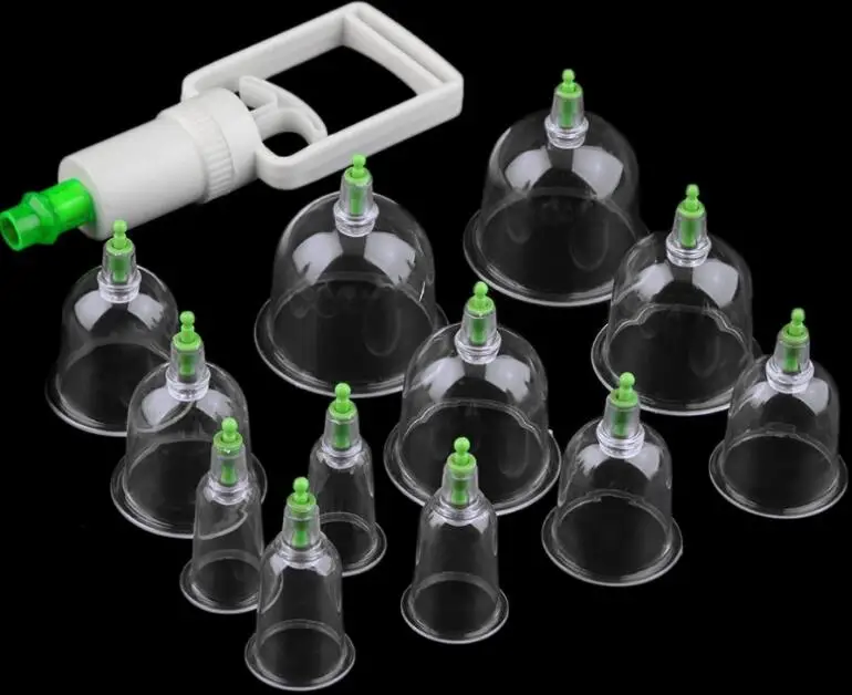 100 sets Effective Health Care 12 Cupping Cups Medical Vacuum Cans Suction Therapy Device Body