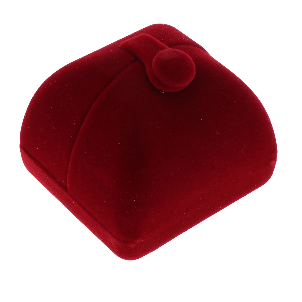 Fancy Wine Red Double Open Velvet Gift Box for Luxury Jewelry, Various Styles Packaging Box for Counter Shop