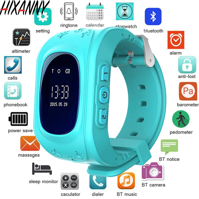 

Anti Lost OLED Child GPS Tracker SOS Smart Monitoring Positioning Phone Kids GPS Baby Watch Compatible IOS & Android Reloj Watch