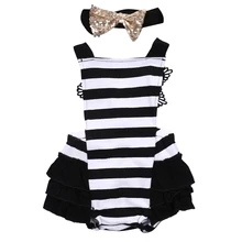 

2017 new toddler Infant Kids Baby Girls Clothes Lace Jumpsuit Romper Playsuit + Headband Outfits children set