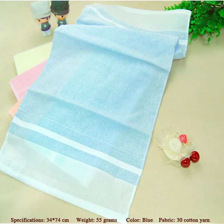 Мерсеризованное полотенце сухое полотенце легкая тонкая стирка не будет падать Хлопковое полотенце 30 хлопок пряжа полотенце с тонкой секцией китайской чары - Цвет: FC1081 Blue