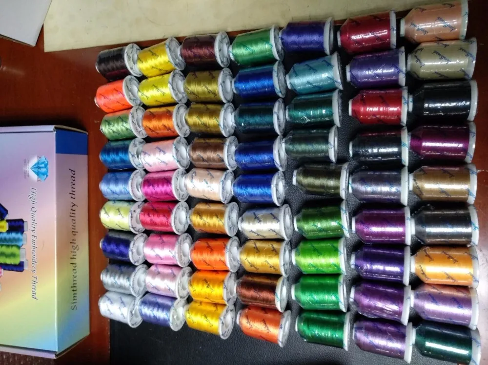 6 или 10 конусов одного и того же/разного цвета Brother colors Simthread полиэфирная швейная