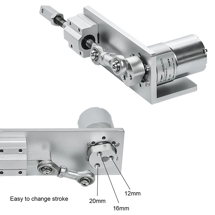 DC 12V DIY Reciprocating Cycle Linear Actuator Motor Electric Motor Gear Box 