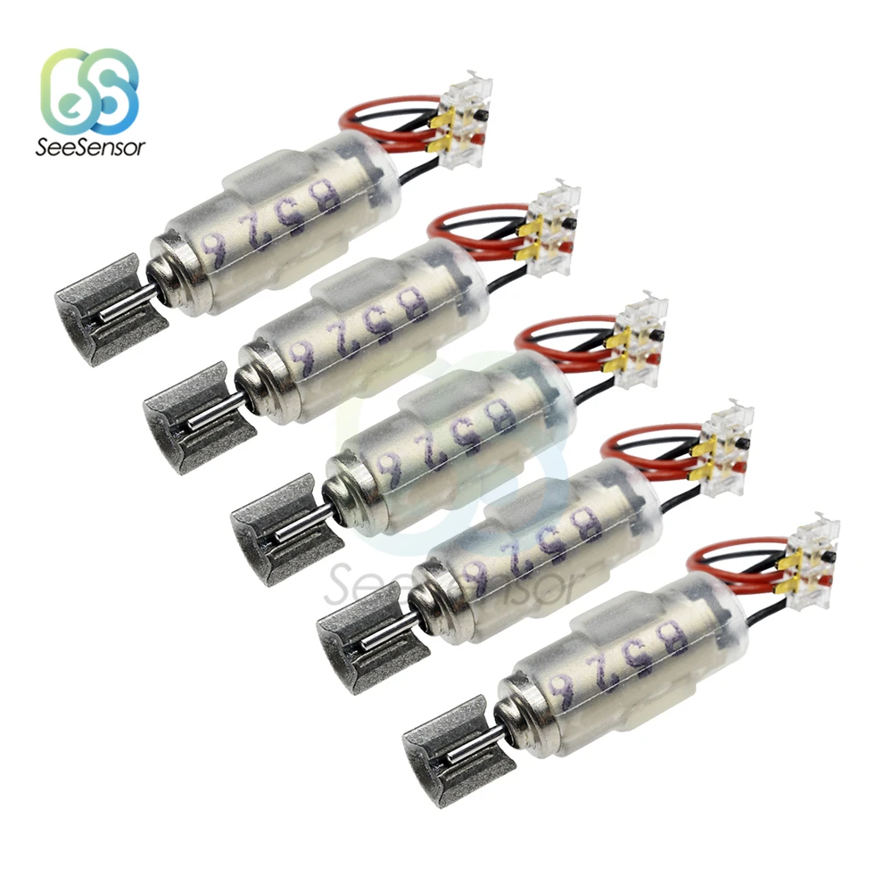 5V Mini Motor for Handheld Detection Equipment 5Pcs 11500rpm Vibration Motor Micro Coreless Brushed Motors