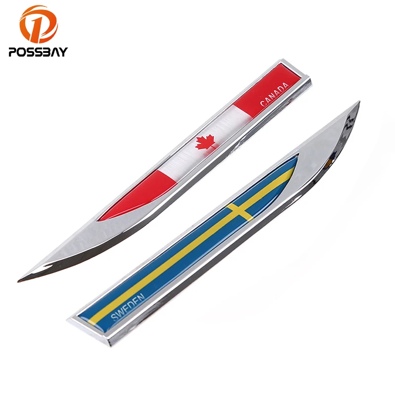 POSSBAY Car Fender Knife Badge Emblem Sticker Fit for Most Cars