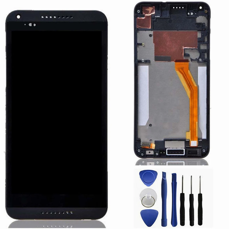 

For HTC Desire 816 LCD Display Touch Screen Digitizer Frame Assembly Black +Tool