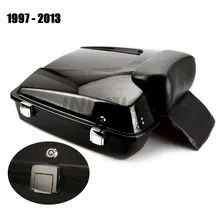 Черный глянец FLHR бритва турпакет FLHTC багажник со спинкой для Дорожное покрытие для харлея улица Glide 1997-2013