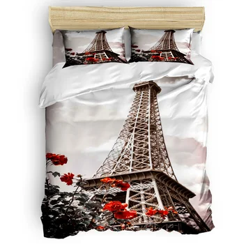 

Retro Eiffel Tower St. Valentine's Day April Fool's Day California King Living Room Toddler Modern Purple Girls Queen Boys Beds