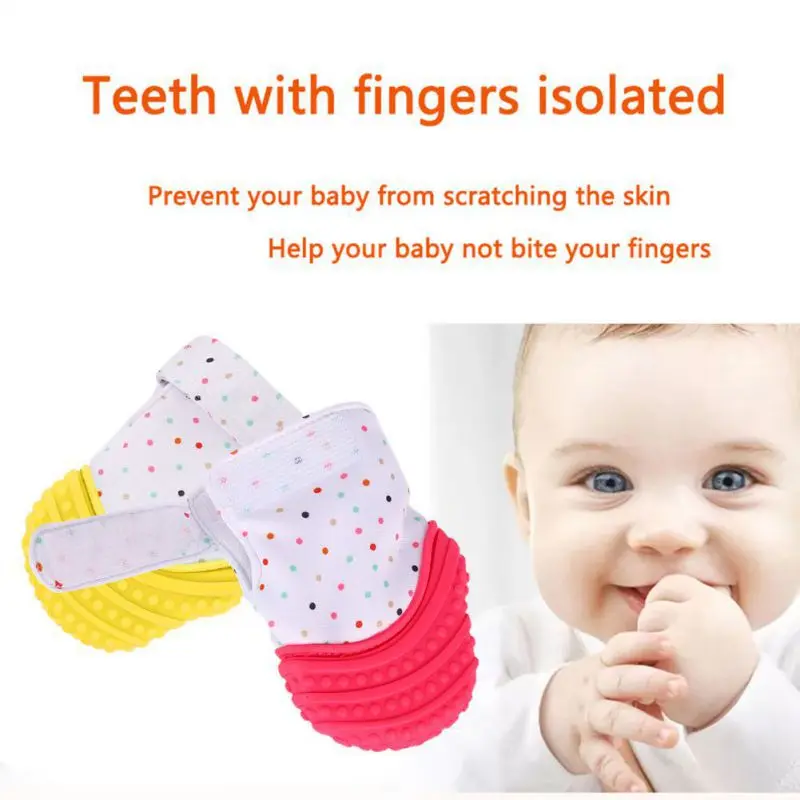 

1pcs Silicone Baby Molar Gloves Food Grade Molar Cute Teething Gloves Teething Mittens For Baby
