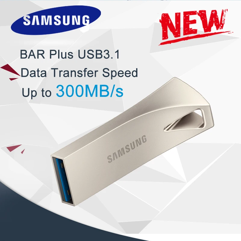 SAMSUNG флэш-накопитель USB бар плюс 32 Гб 64 Гб 128 ГБ 256 USB3.1 флеш-накопитель до 300 МБ/с. pendrive memory USB флэш-диск