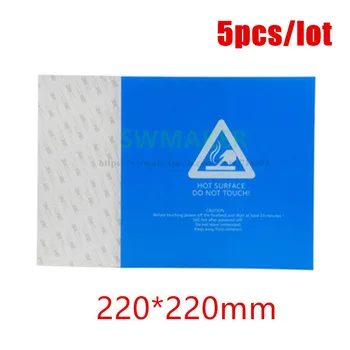 

5pcs Heat Bed Sticker Hotbed Sheet tape blue 220*220/300*300mm For Wanhao i3 Anet A8 A6 3D Printer Printing Build Plateform